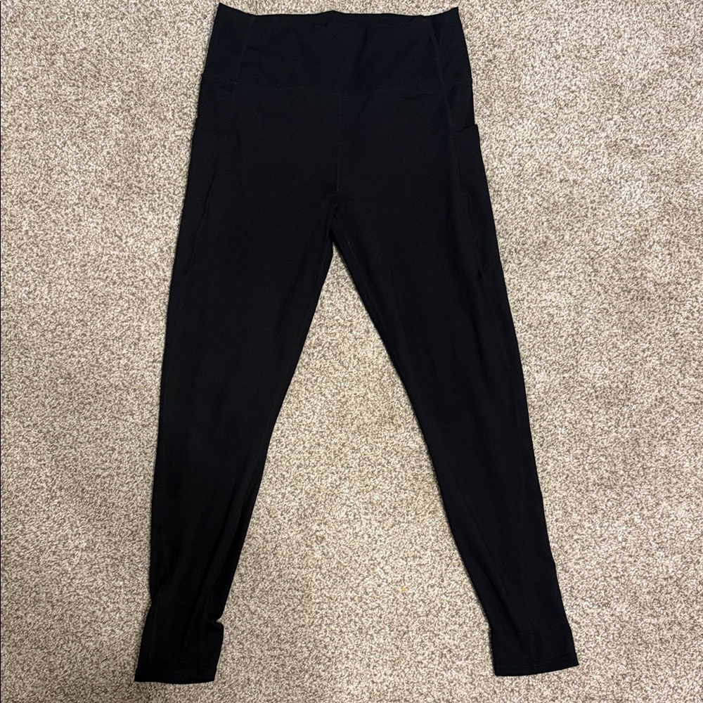 Fabletics Black High Waisted Leggings XL | Workout Athletic Yoga Pants